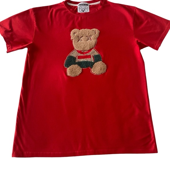 MOSCHINO Couture Large Bear Red t-shirt Size Medium